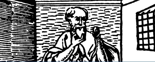 Mann, der sein  eigenes Herz i&szlig;t - um 1500